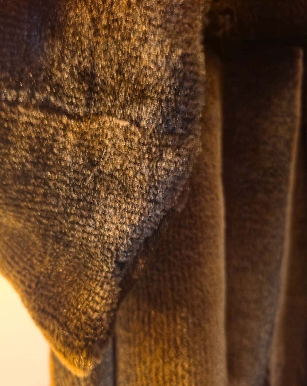 Vintage Cache Faux Fur Belted Dark Brown Coat Sz 0 - Picture 12 of 13